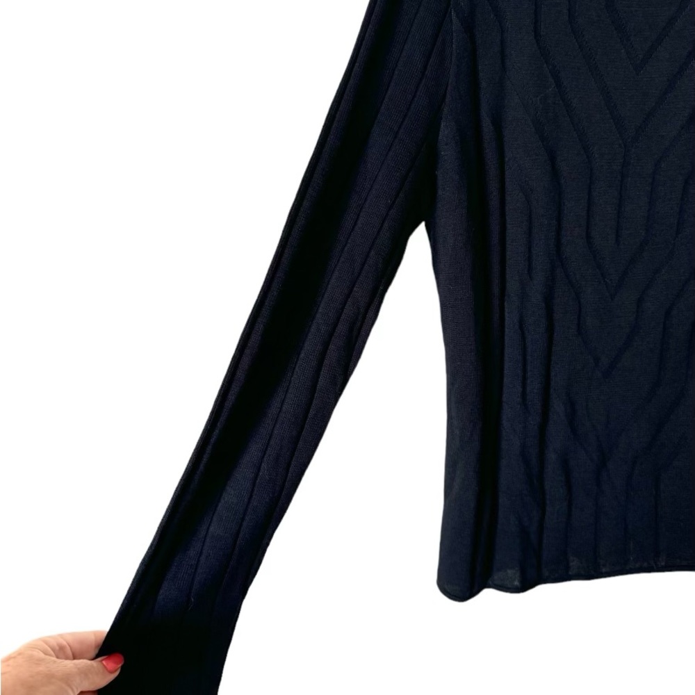 LIZ CLAIBORNE   Cotton Blend Black Sweater  LARGE    #Z - Picture 3 of 7